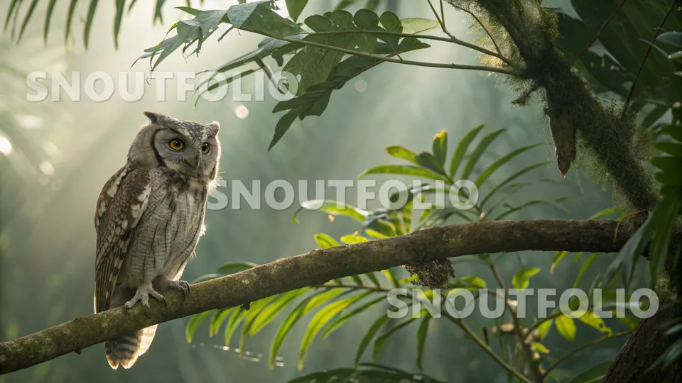 Vivid Spirit of the Scops Owl