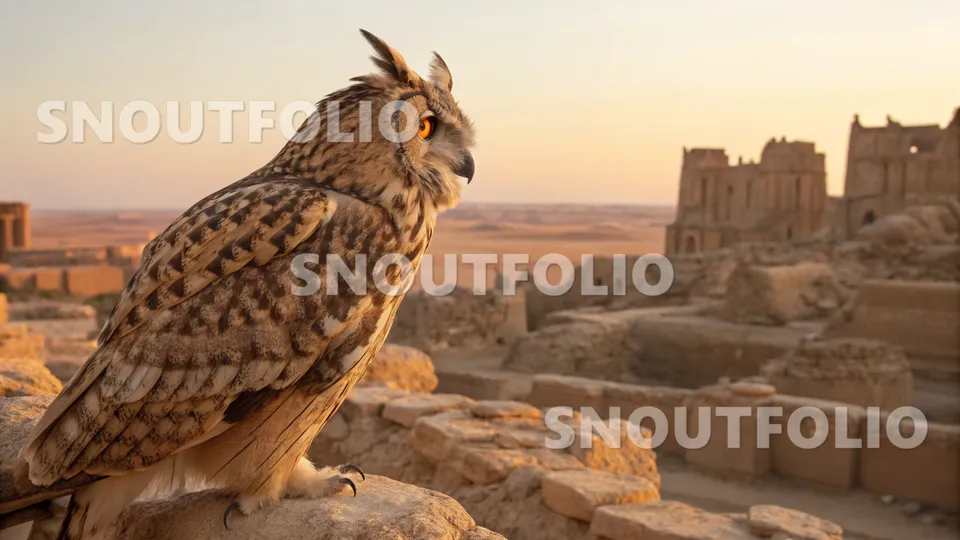 Gentle Aura of the Pharaoh Eagle-Owl
