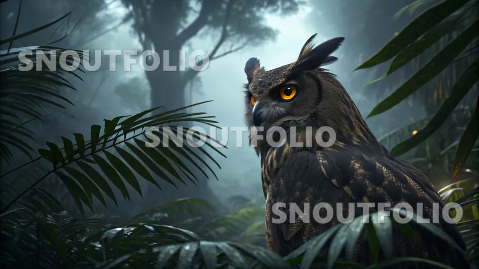 Elegant Wanderer of the Dusky Eagle-Owl