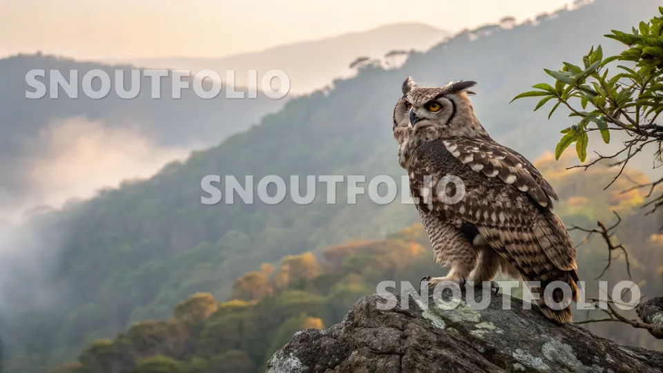 Lively Presence of the Spot-bellied Eagle-Owl