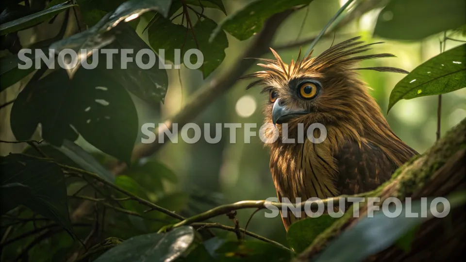 Silent Wanderer of the Crested Owl