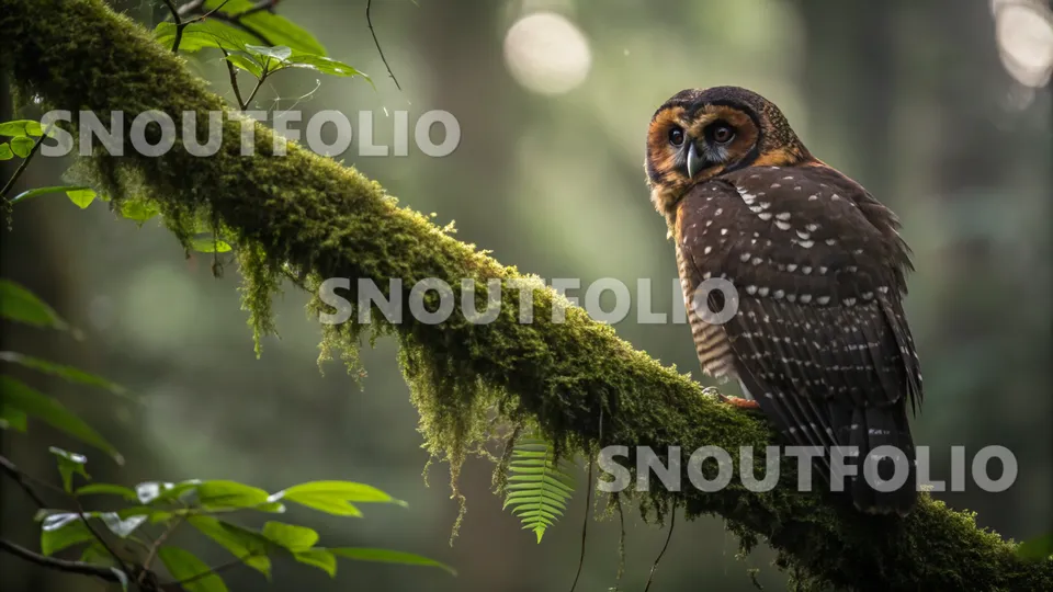Vivid Essence of the Spotted Wood Owl