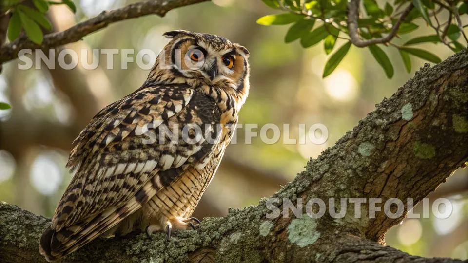 Cheerful Sight of the Mottled Owl