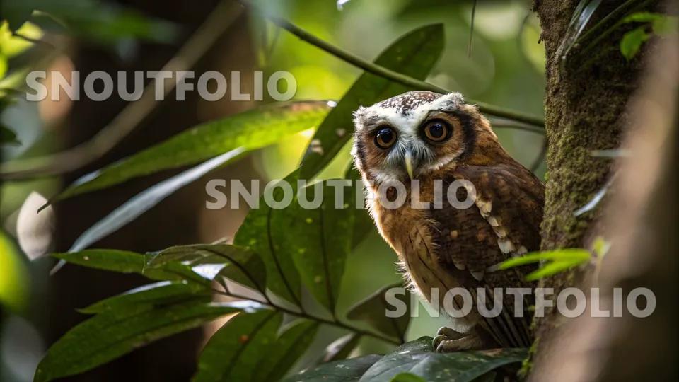 Golden Sight of the White-fronted Scops Owl