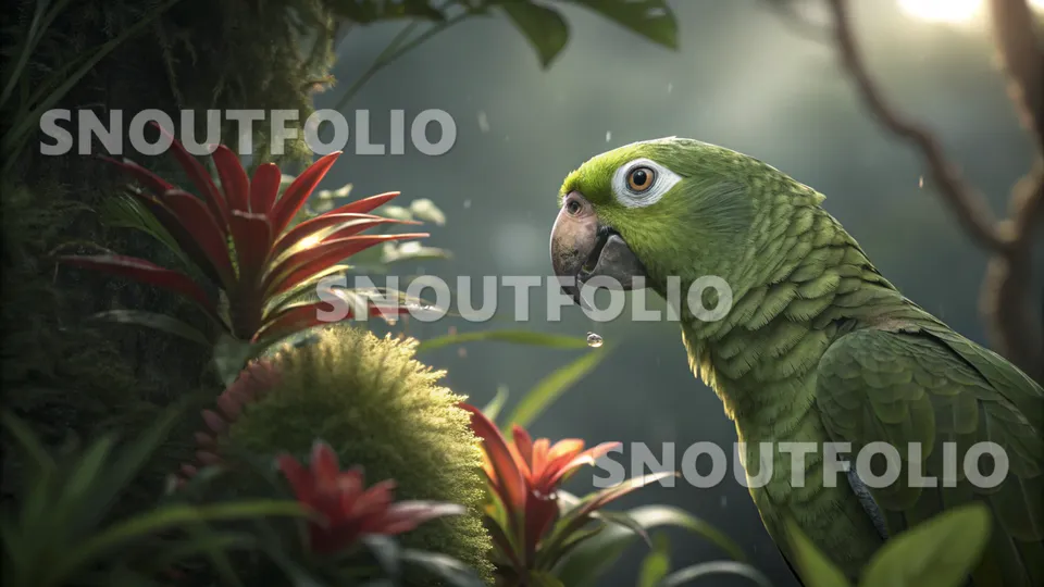 Golden Spirit of the Spectacled Amazon