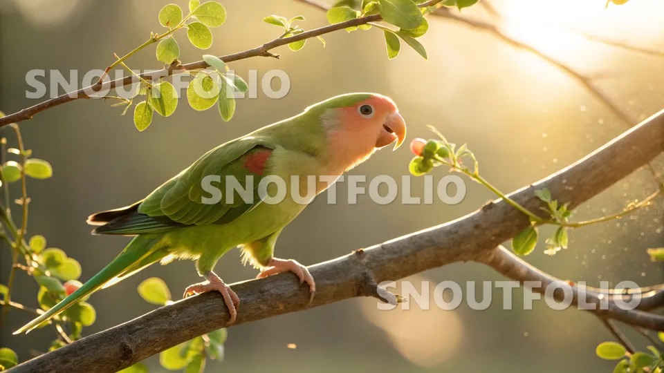 Faithful Companion of the Rosy-faced Lovebird