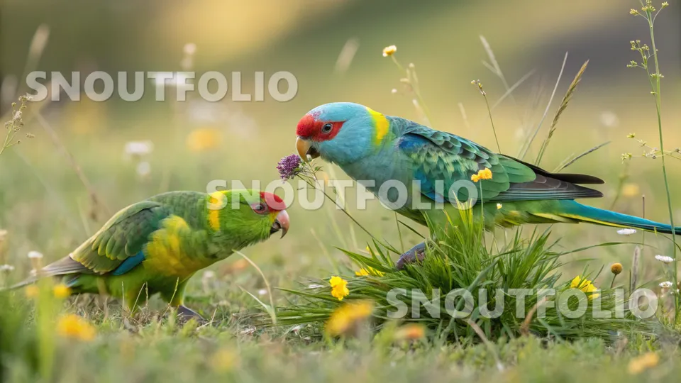 Gentle Glimpse of the Superb Parrot