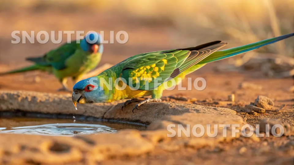 Quiet Silhouette of the Mulga Parrot
