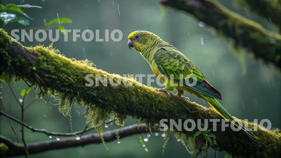 Lively Companion of the Modest Tiger Parrot