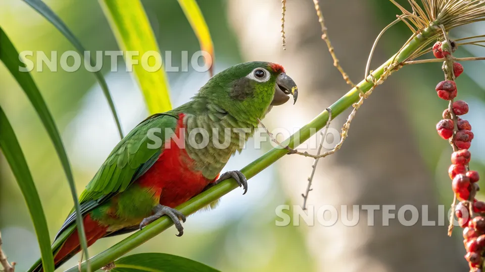 Bright Spark of the Crimson-bellied Conure