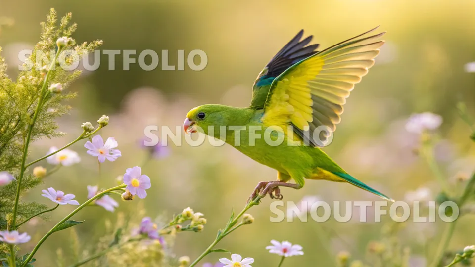 Serene Charm of the Golden-winged Parrotlet
