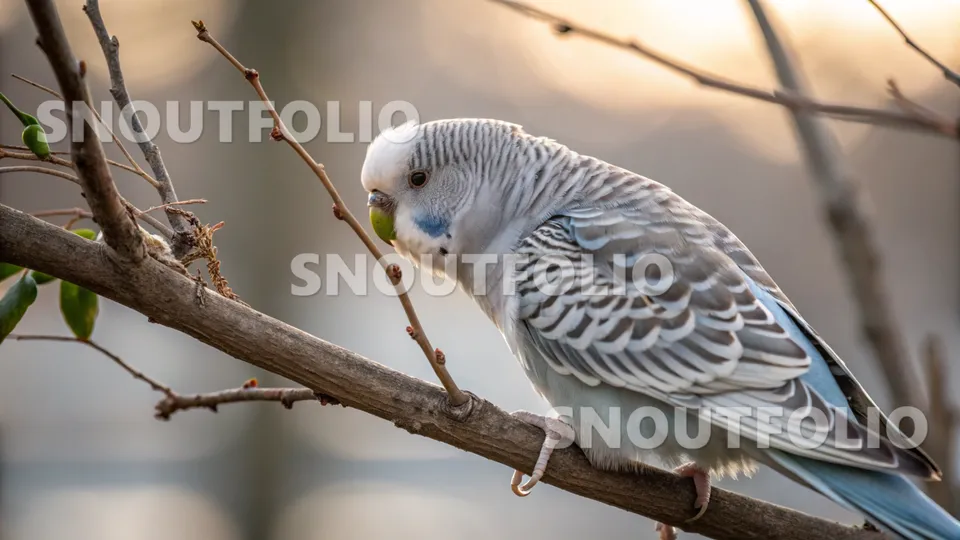 Witty Presence of the Grey Budgerigar