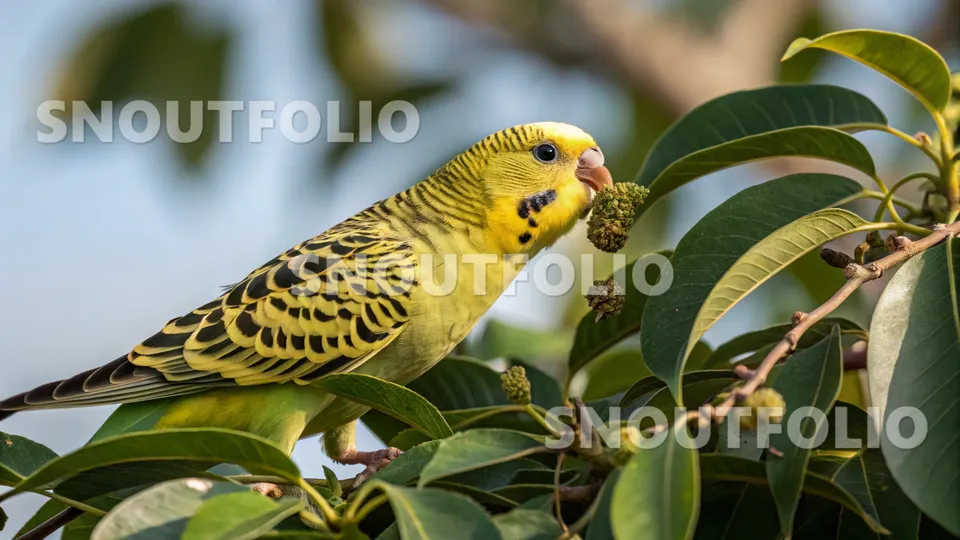 Calm Memory of the Pied Budgerigar