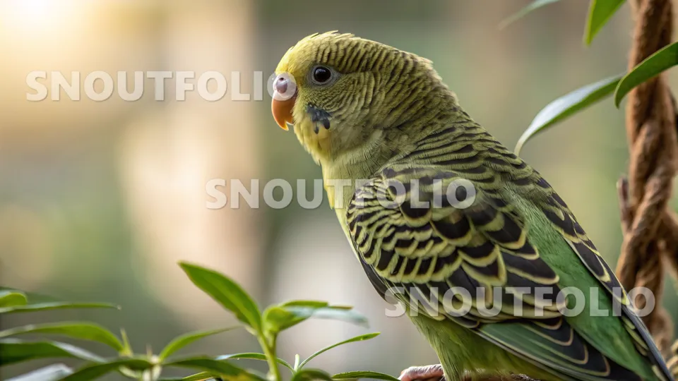 Golden Journey of the Olive Budgerigar