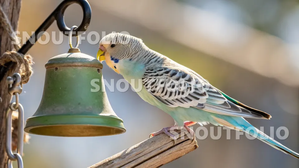Playful Whisper of the Clearwing Budgerigar