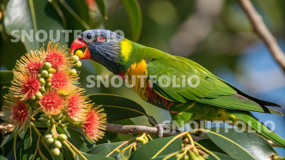 Mighty Glimpse of the Musschenbroek's Lorikeet