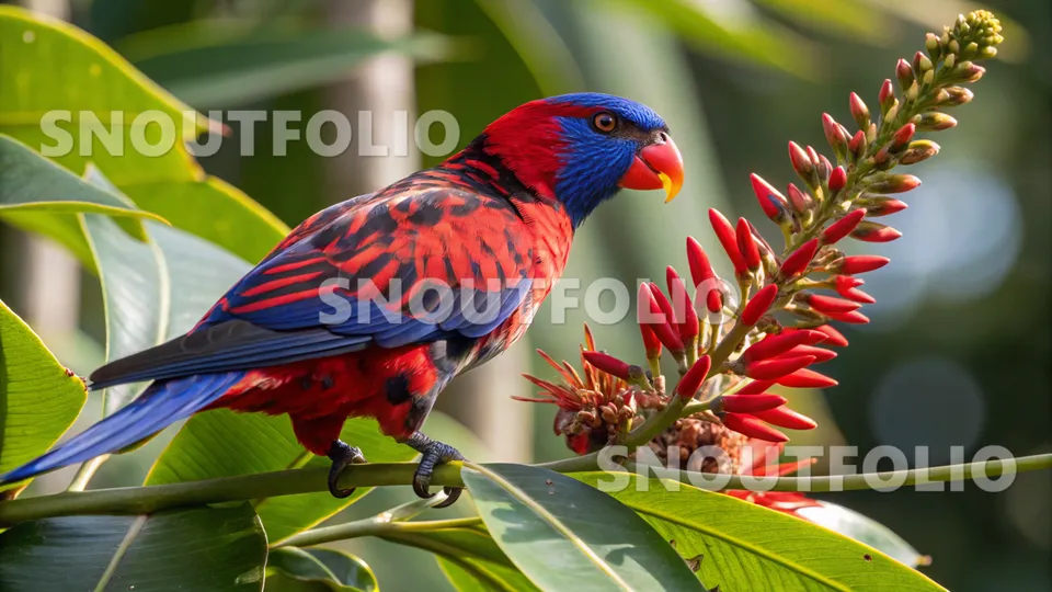 Radiant Wanderer of the Blue-streaked Lory