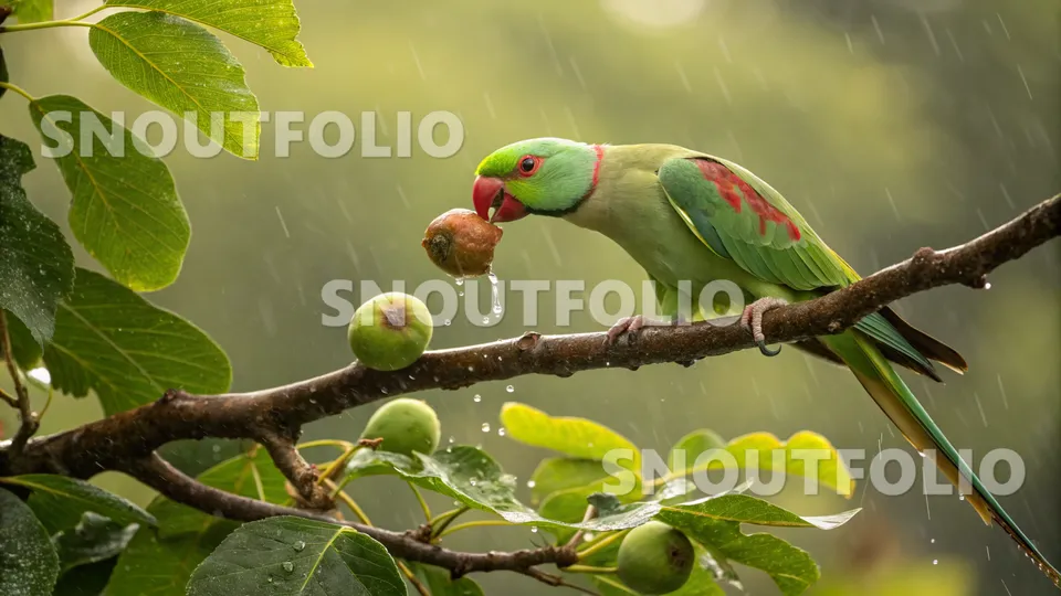 Playful Journey of the Alexandrine Parakeet