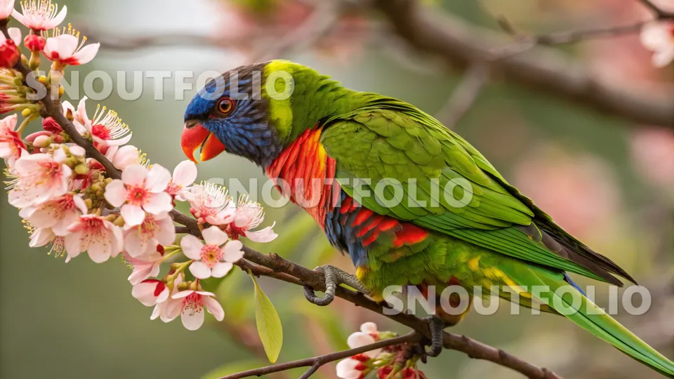 Wild Flare of the Ornate Lorikeet
