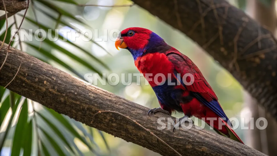 Curious Sight of the Violet-necked Lory