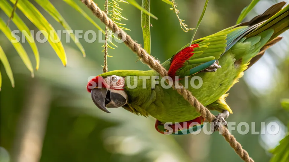 Elegant Wanderer of the Red-shouldered Macaw