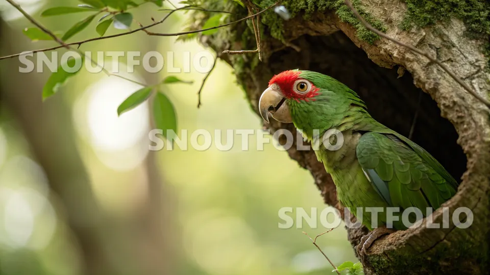 Majestic Charm of the Puerto Rican Parrot