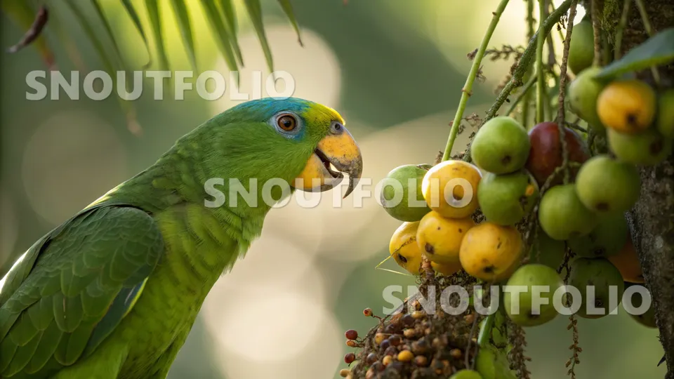 Quiet Portrait of the Yellow-billed Parrot