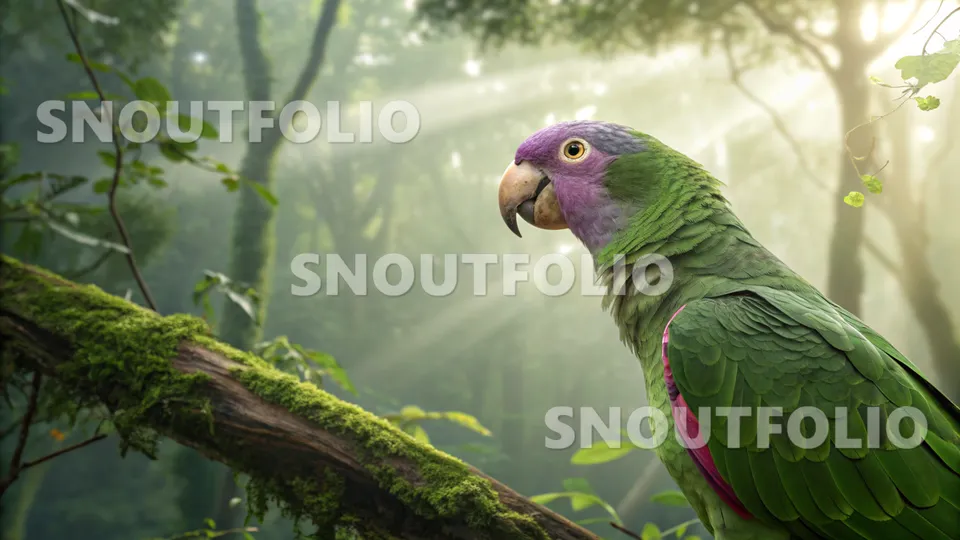 Radiant Sight of the Vinaceous-breasted Amazon