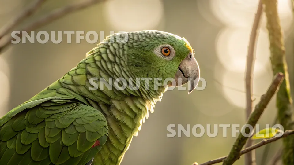 Vivid Essence of the Scaly-naped Amazon