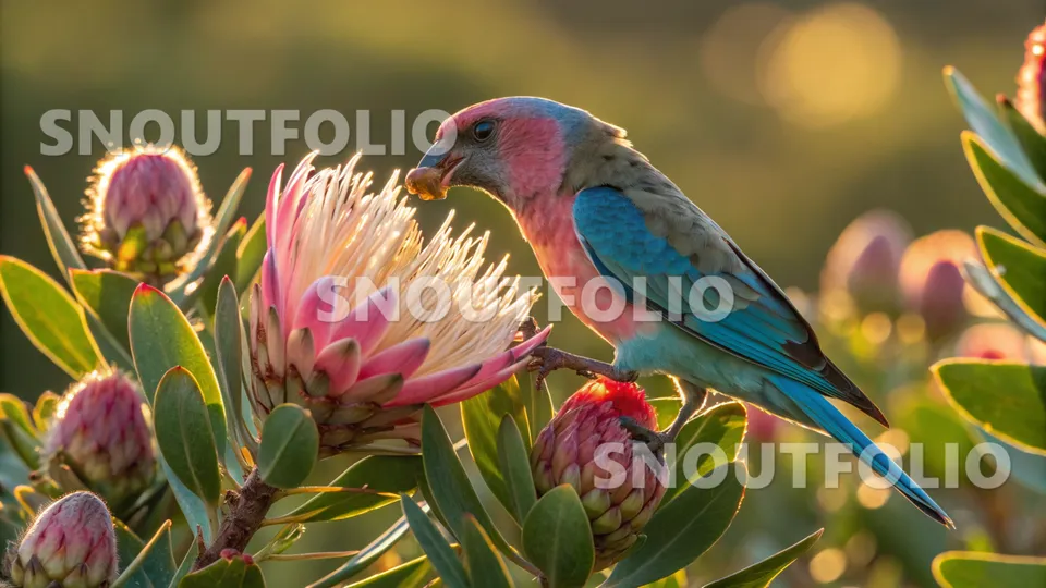 Vivid Charm of the Starlight Lovebird