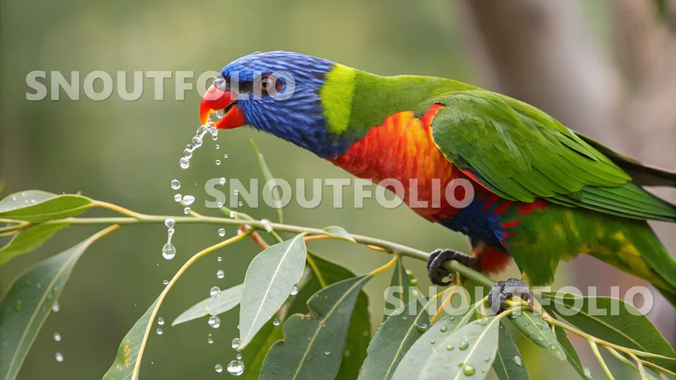Charming Pose of the Perfect Lorikeet (Scarlet-breasted)