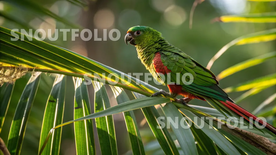 Golden Whimsy of the Red-Fan Parrot