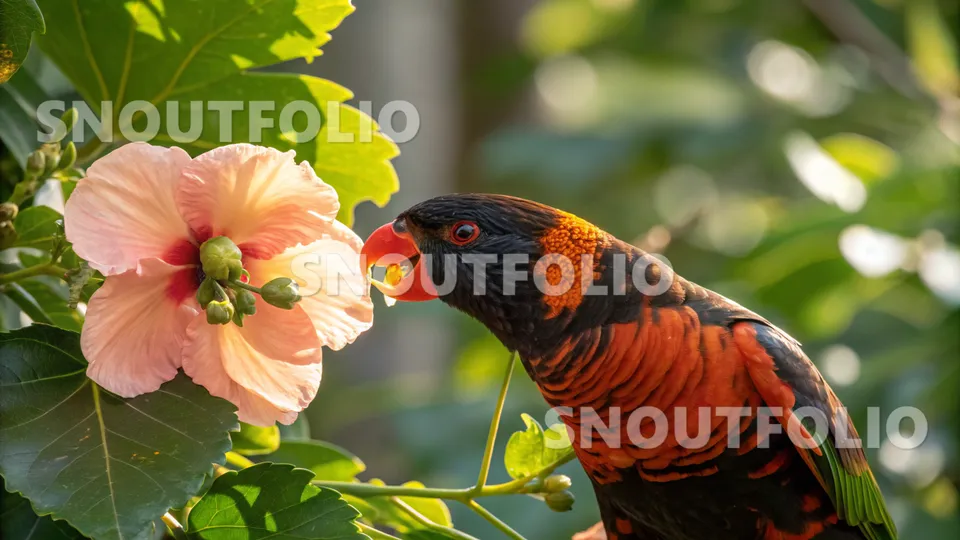 Faithful Silhouette of the Dusky Lory