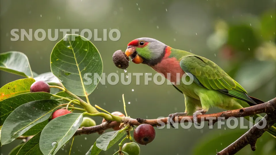 Majestic Flare of the Red-Breasted Parakeet