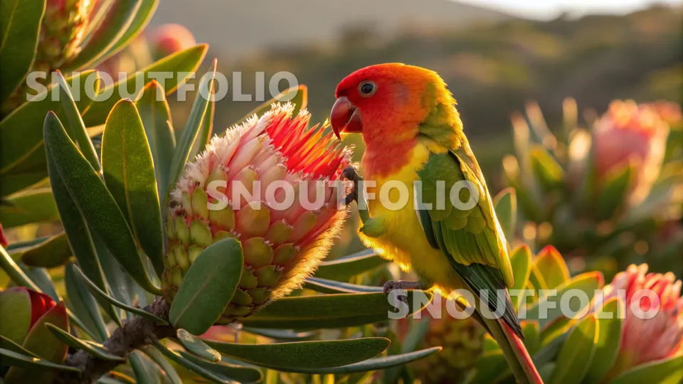 Majestic Glimpse of the Starfire Lovebird