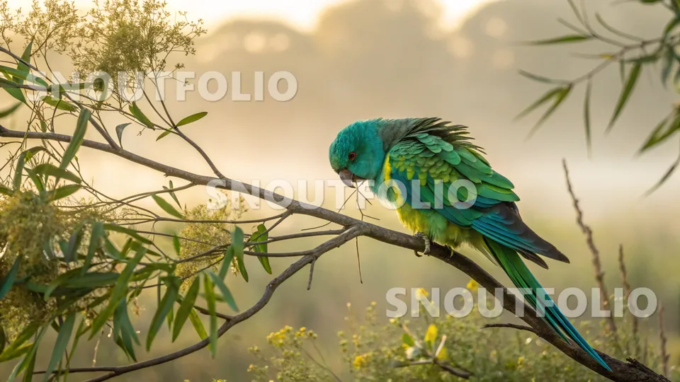 Charming Charm of the Turquoise Parrot