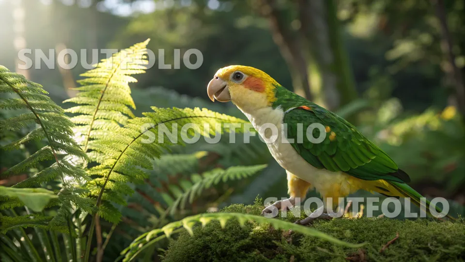 Quiet Companion of the White-Bellied Caique