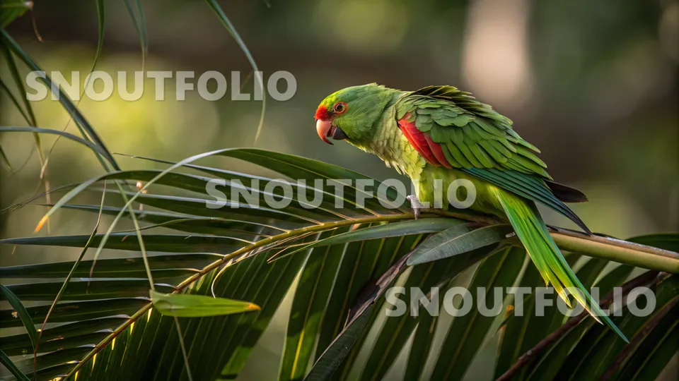 Quiet Essence of the Red-Lored Parakeet