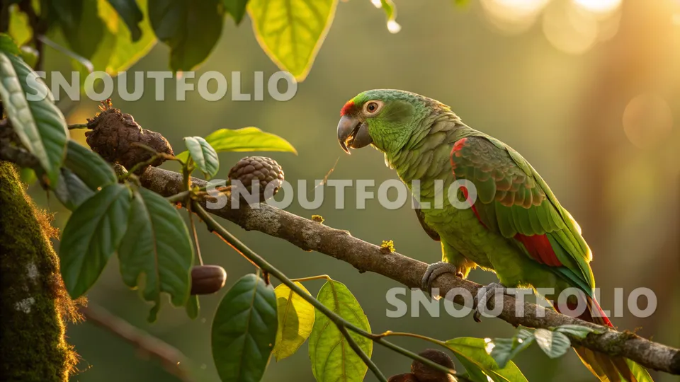 Graceful Gaze of the Red-Tailed Amazon