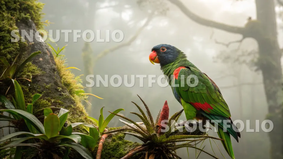 Charming Whisper of the Coral-Billed Pionus