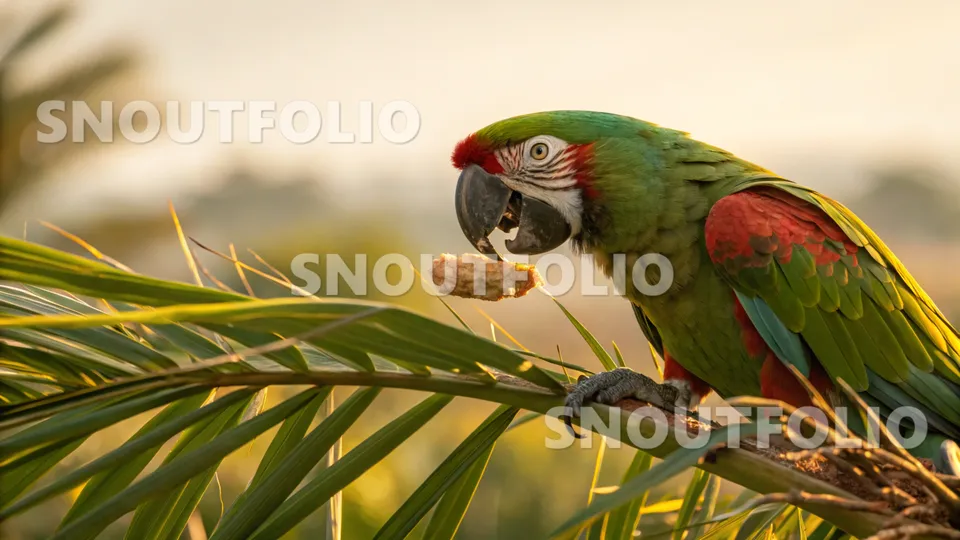 Calm Pose of the Illiger’s Macaw