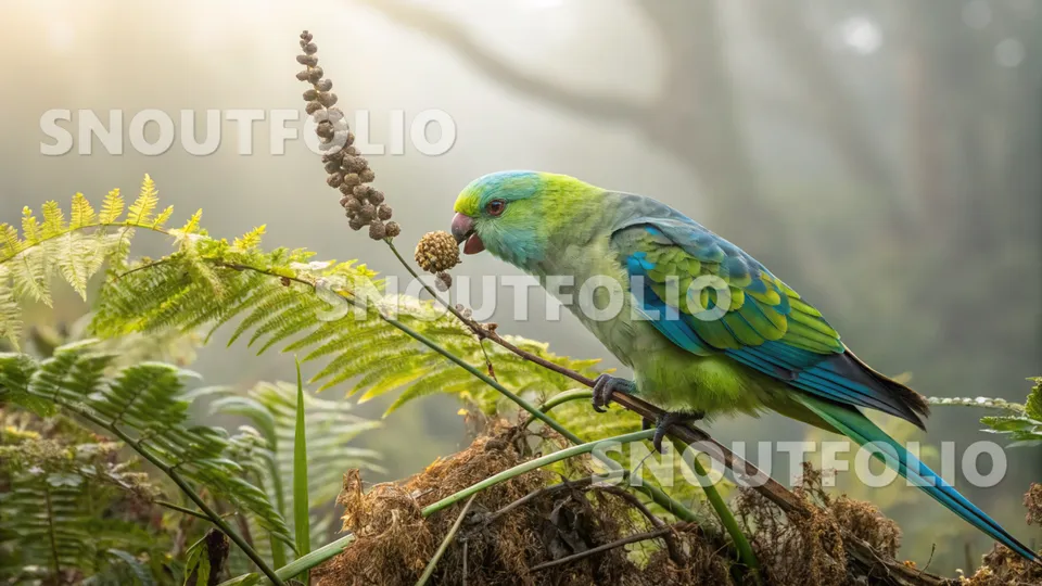 Faithful Charm of the Blue-Winged Parakeet