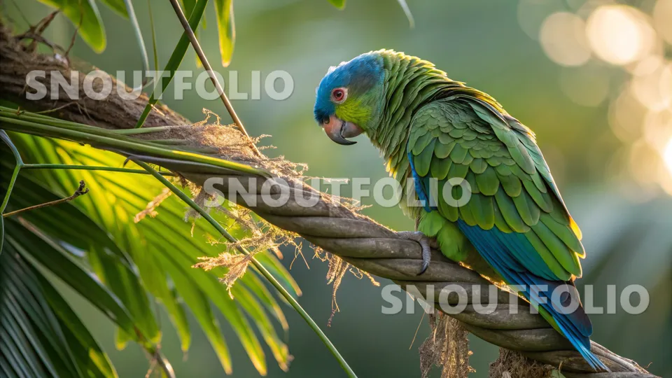 Silent Soul of the Blue-Naped Parrot