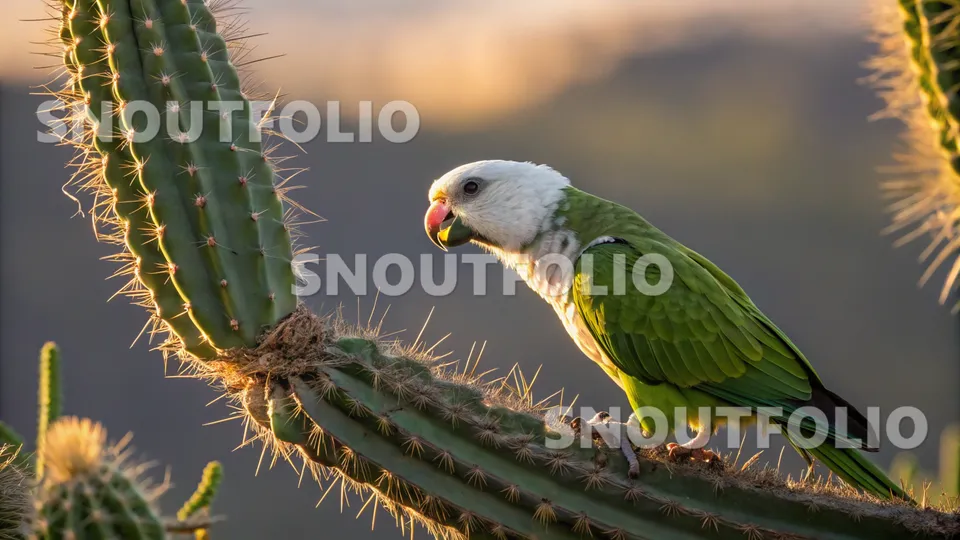 Majestic Sight of the White-Crowned Parrot