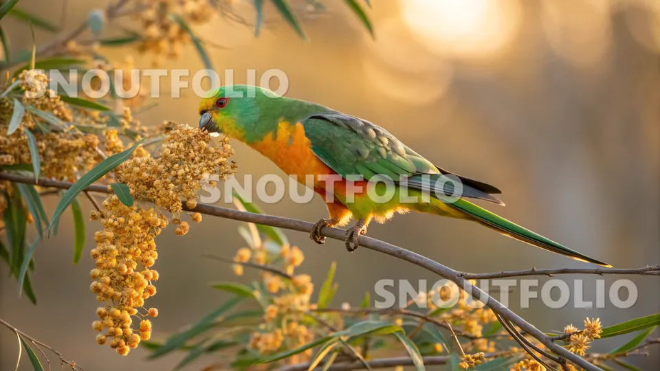 Bright Presence of the Orange-Breasted Parrot