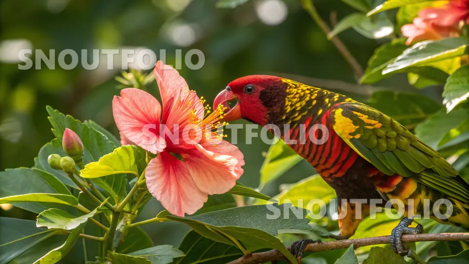 Serene Aura of the Yellow-Streaked Lory