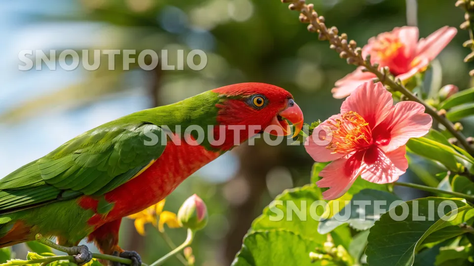 Majestic Echo of the Red-Throated Lorikeet