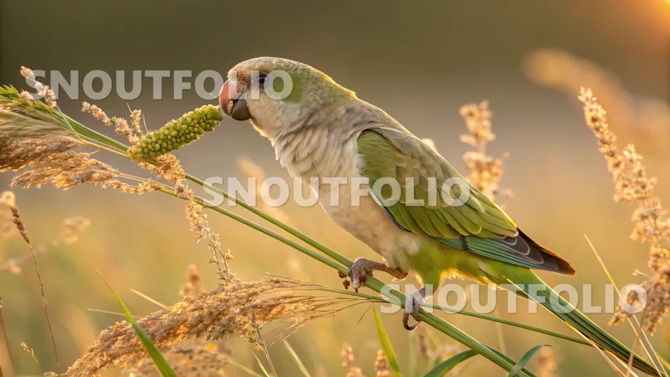 Silent Whimsy of the Fawn Parakeet