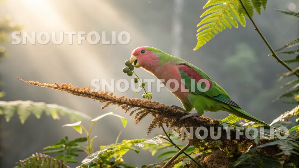 Cheerful Aura of the Coral Parrotlet
