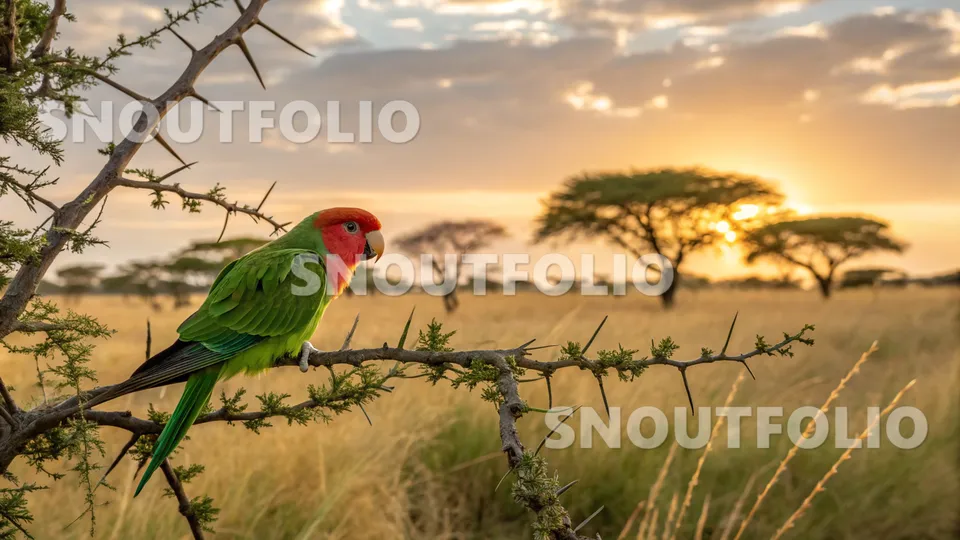 Bold Glimpse of the Red-Headed Lovebird